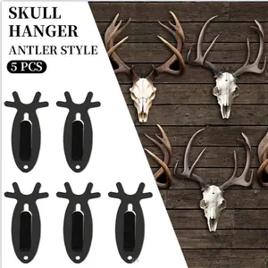 CROSSDESIGN 5/10Pcs Skull Wall Hanger Hook Deer Antelope Antler Deer antler shaped wall mounted hook Bracket,decoration storage rack for home living room bedroom Car