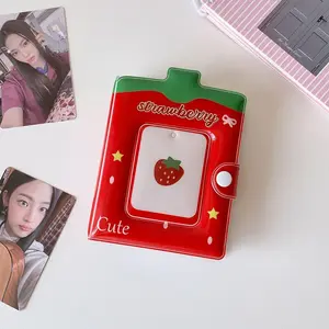 High-Profile Colorful Graffiti Three-Inch Button Closure Card Album, Student Mini Polaroid Photo Album, Idol Album, Small Card Storage Book, Memorial Book