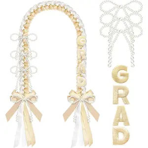 Graduation Money Lei Class of 2026 Double Braided Bow Lei Gift 47 Inch Necklace Handmade Graduation Party Accessories for Graduates High School College
