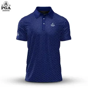 Vintage White Dot Pattern 2026 PGA Golf Polo Shirt, Fan-Made Short Sleeve Outdoor Sportswear