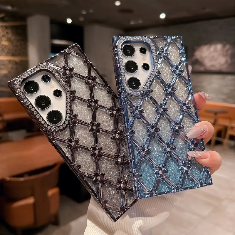 For Samsung S24 FE S26 S25 Plus S23 Ultra A16 5G Crystal Diamond Gradient Soft Clear Shockproof Protective Cover Casing Accessories