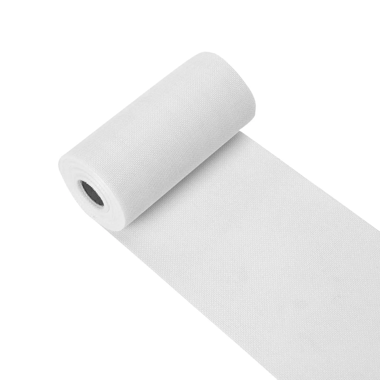 White Polyester Burlap Fabric Roll, 6"x10 yd, Ideal for Party Decor, Happy Birthday Events, Nursery Decor, Sewing Projects, Slipcovers