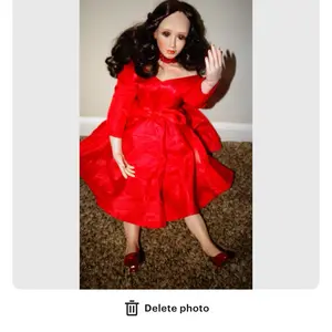 Haunted Doll Reafy for Adoption - Red Dress with Red Shoes and Long Brown Hair