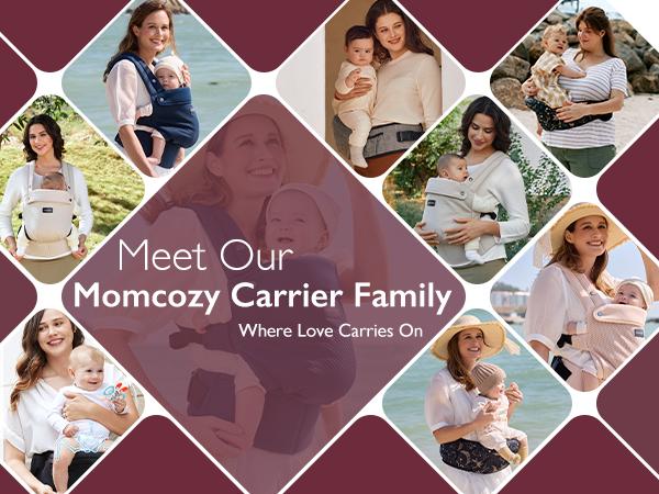 Momcozy Baby Carrier - Ergonomic, Cozy and Lightweight Carrier for 7-44lbs, Effortless to Put On, Ideal for Hands-Free Parenting, Enhanced Lumbar Support, Purehug for Infant to Toddler