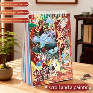 Chinese Style Sticker Set, 20 Unique Scenery Designs, Fantasy Xianxia Theme, Handmade Decoration DIY Material Book, Sticker Album, Decorative Stickers