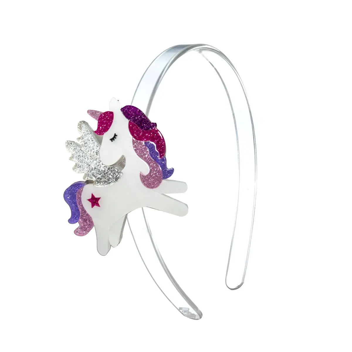 Purple Unicorn Glitter Headband