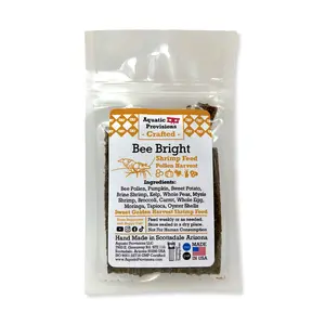 Bee Bright | Mineral Shrimp Feed for Caridina, Neocaridina, Cherry, Crystal Freshwater Shrimp | Sinking Strips | Small Batch Crafted