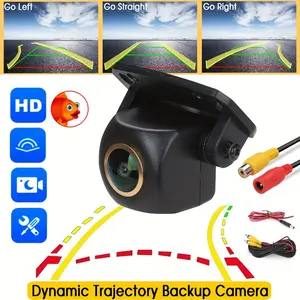 Dynamic Trajectory Backup Camera with Full Color Night Vision & 170° Wide Angle Fisheye Lens - Smart Steering Assistance, Minimal Blind Spot, for SUV, Truck, RV, Camper, Van - Easy Installation, Vehicle Safety Upgrade, Modern Car Accessory