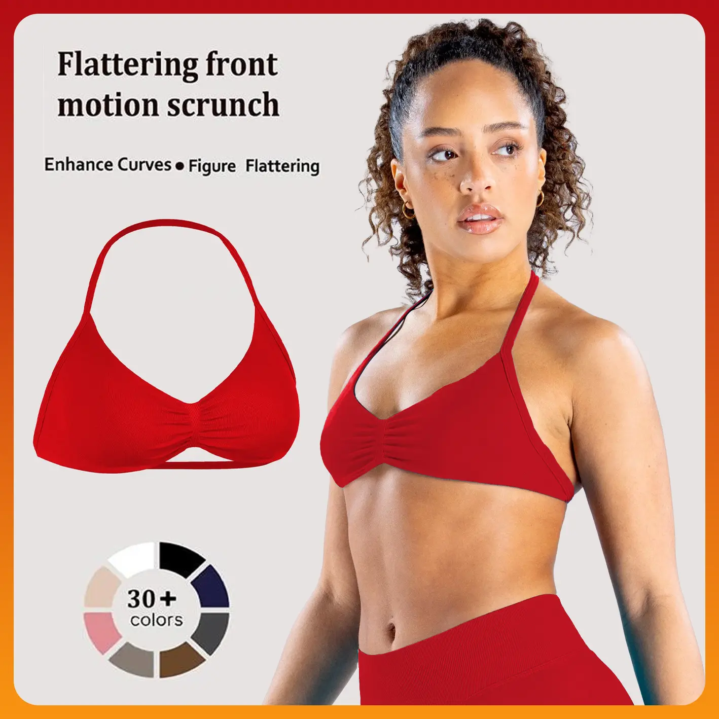 [SIZE UP 1] DENFY Impact Strappy Bra Gymwear Fitness Halter Sports Bra Open Back Padded Sportswear Gym Workout Women Seamless Tank Tops Low Impact Gym #BackToSchool
