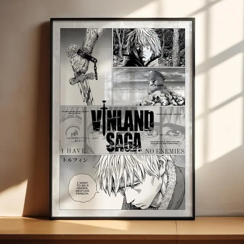 Vinland Saga Thorfinn Poster, Anime Manga Art Print, Japanese Wall Decor Gift (Unframed Print Only)