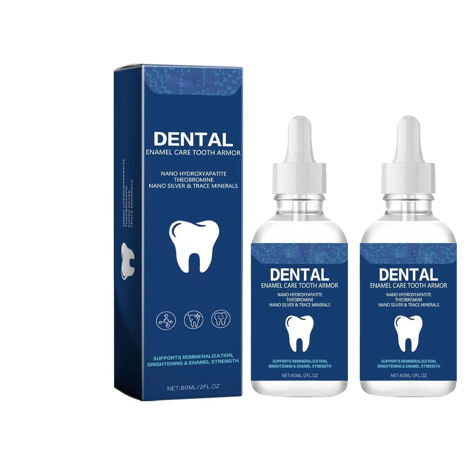 Original Tooth Armor: Unscented Nano Hydroxyapatite Drops – Enamel Repair, Anti-Cavity & Brightening Oral Care