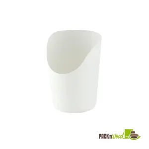 Packnwood  6 oz White Kraft Wrap Cup - 3.9 x 2.36 in. Dia.