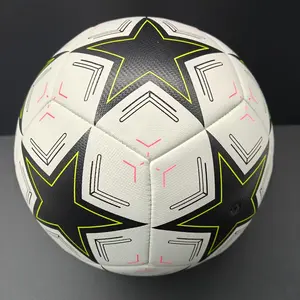 One-Piece Black and White Elements Wear-Resistant Kick-Resistant PU Material High Rebound Training Soccer Ball