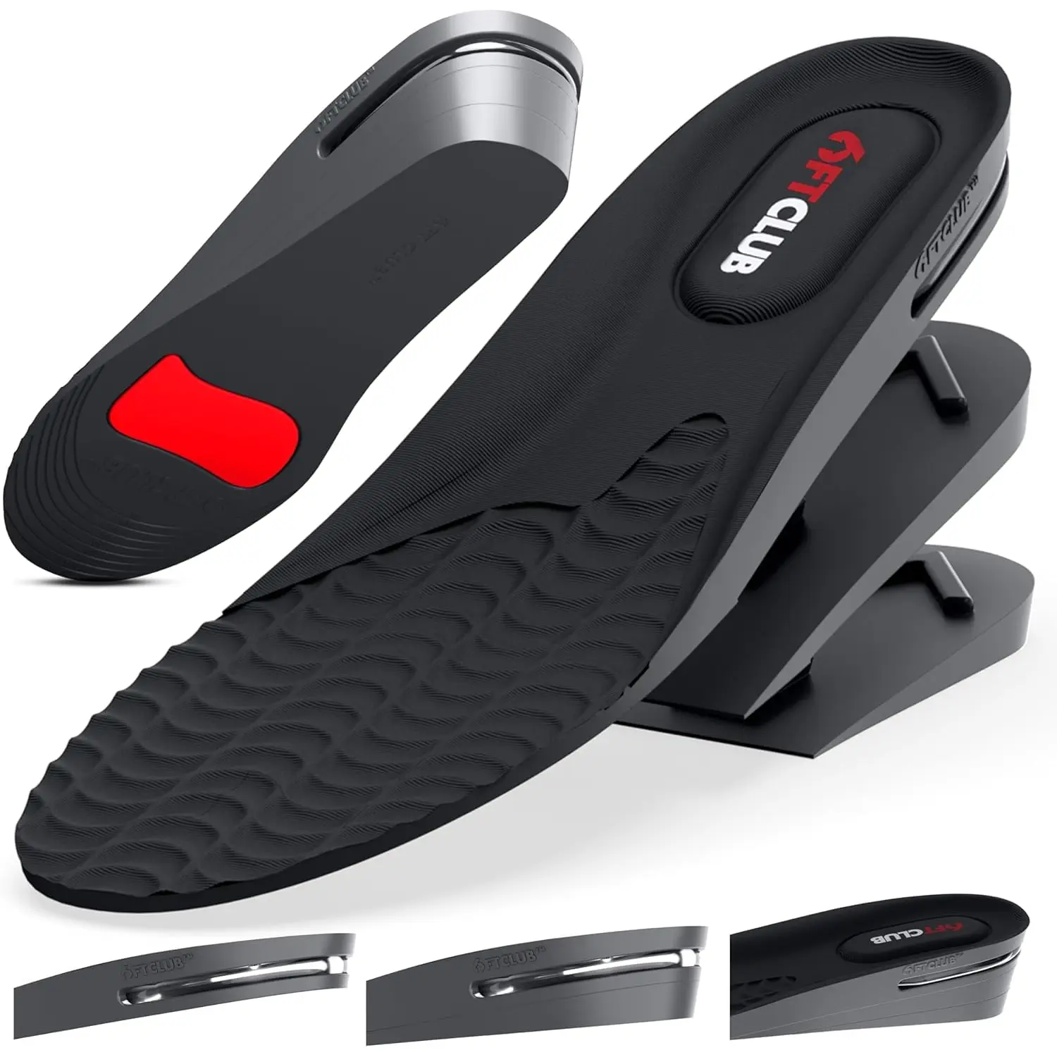 6FT Next Level Advanced Height Increase Insole 3 Layer Elevation Soles Men's Shoe Lifts 1.75 Inch Height Inserts for Lo-Tops and Hi-Tops