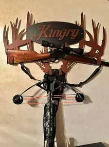 Custom made personalized metal bow holder