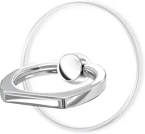 Transparent Clear Phone Ring Grip Holder Kickstand – Finger Ring Stand for Cell Phones & Tablets (Round-Clear)