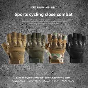 Tactical Half Finger Gloves - Soft Finger Guard, Scratch Resistant, Non-Slip  Breathable, Suitable for Outdoor Sports, Motorcycle Riding, Training, Hunting, Unisex Work Gloves, Father's Day Gifts