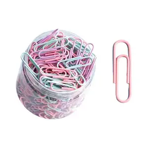 Colorful Paper Clips for Bullet Journal, Large File Markers, Office Organization, Curved Pins, Storage Box Included, Office Essentials