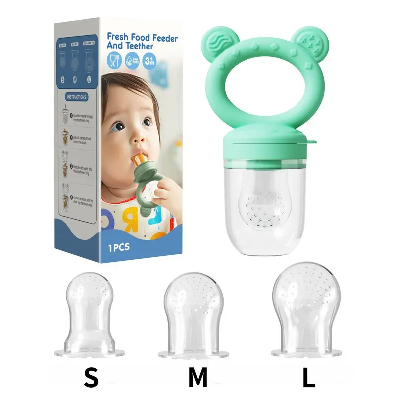 Baby Fruit and Vegetable Happy Silicone Teething Toy Multi-Purpose Baby Toothbrush Nutritious Healthy Feeding Tool for Fruits Vegetables Gentle on Gums, Teething Roller, Baby Tooth Care