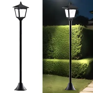 Sunface Outdoor Solar Lamp Post Lights 40-inch LED Waterproof Auto-On Dusk to Dawn for Garden Easy Install Energy Saving IP65 Durable