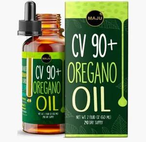 Oregano Oil Drops - Potent 90%+ Carvacrol (2 fl Oz) Wild Mediterranean Essential Oil of Oregano Liquid, Aceite de Oregano, Immune and Seasonal Support