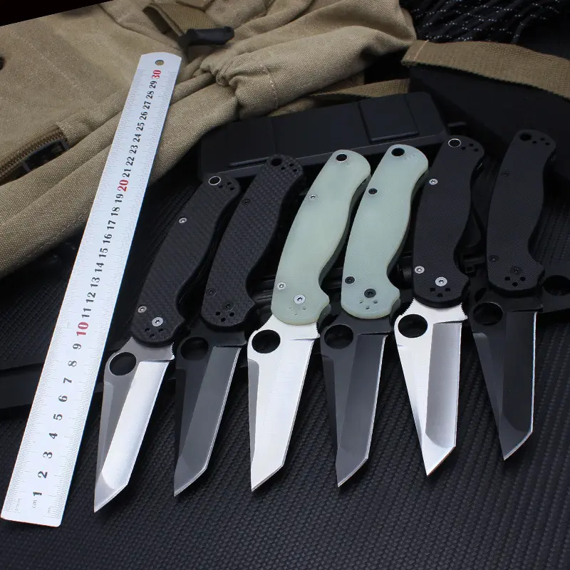 Tactical Folding Knife - Stainless Steel V-Grind Blade, G10 Handle, Compact EDC Survival Tool with Sheepskin Edge, Multiple Color Options for Outdoor Camping, Hiking, Hunting & Fishing - Perfect Gift for Men