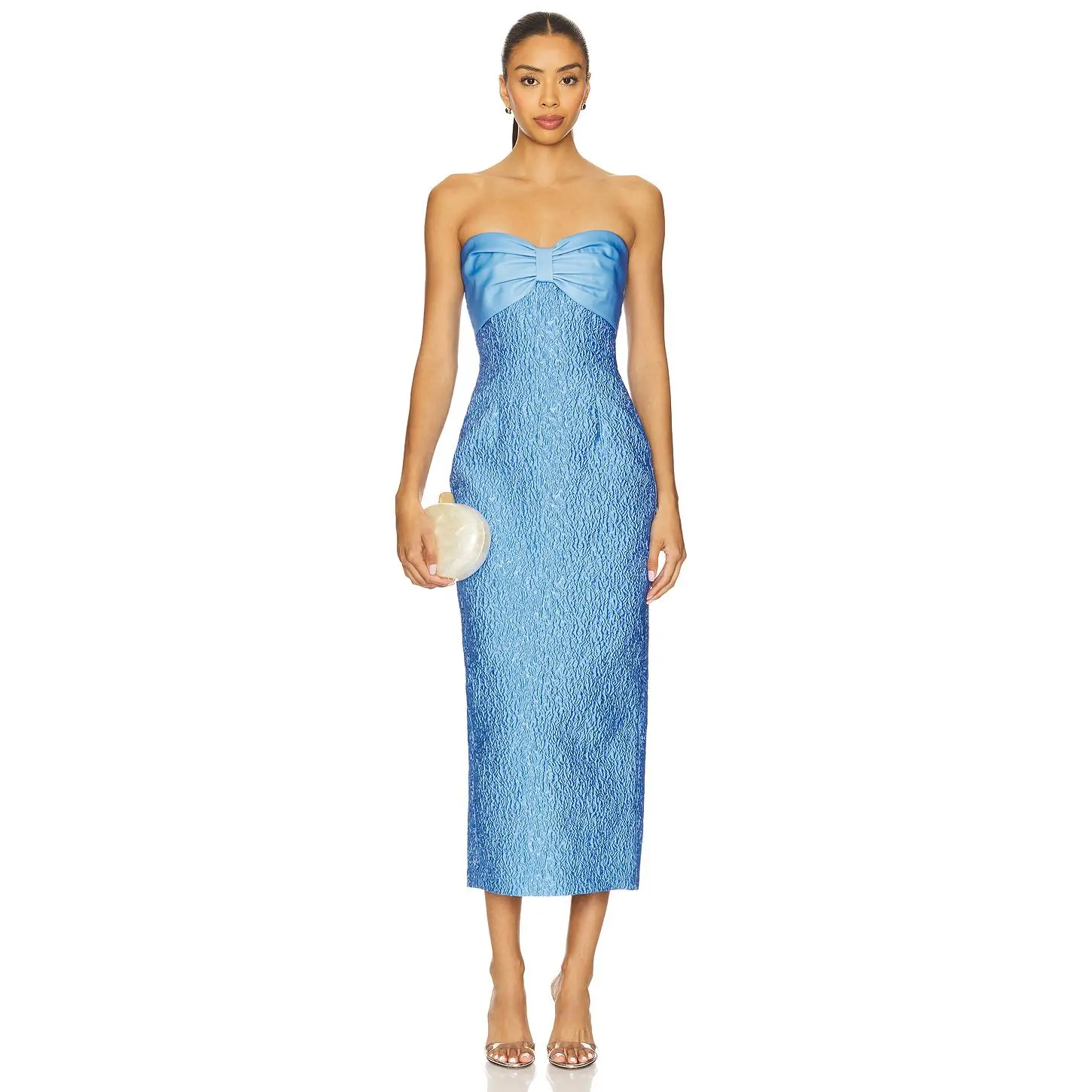 SAU LEE Jackie Dress in Azure Blue - TikTok Shop SAU LEE Jackie Dress in Azure Blue - TikTok Shop