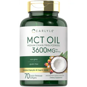 Carlyle MCT Oil Capsules | 3600mg | 70 Softgels | Keto Coconut Oil | with Caprylic & Capric Acid | Non-GMO and Gluten Free Supplement