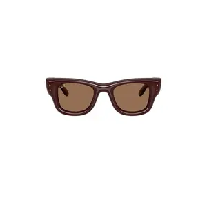 Ray-Ban Wayfarer Puffer Square Sunglasses in Maroon Ray-Ban Wayfarer Puffer Square Sunglasses in Maroon