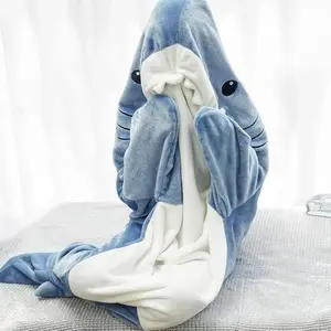 Shark Wearable Blanket Hoodie for Adults & Kids Oversized Sherpa Fleece Onesie Warm Cozy Unisex Design One-Size-Fits-Most Ultra-Soft Fleece Adorable Shark Sweatshirt Bear Womenswear - Cute, Fluffy