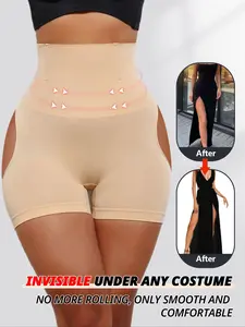 Seamless Butt-Lifting Shapewear Underwear Panties for Women, Designed to Flatten Tummy and Lift Buttocks, Nude Color, Elastic Nylon Blend Material, Womenswear