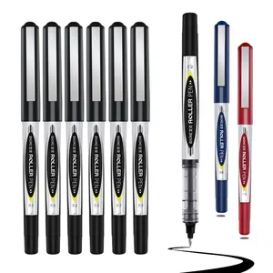 6pcs Blue Gel Pens, 0.5mm Ultra Fine Tip, Smooth Writing, Ideal for Diary Journaling, School Supplies, Office Use