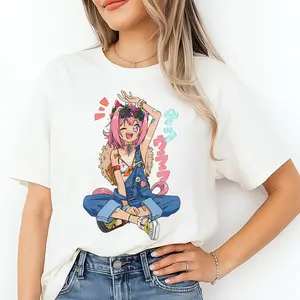 Haru Urara Uma Musume Pretty Derby Summer Tee – Oversized Heavy Cotton Anime Shirt with Retro Playful Vibe | Collector Drop Fit Love Top Womenswear