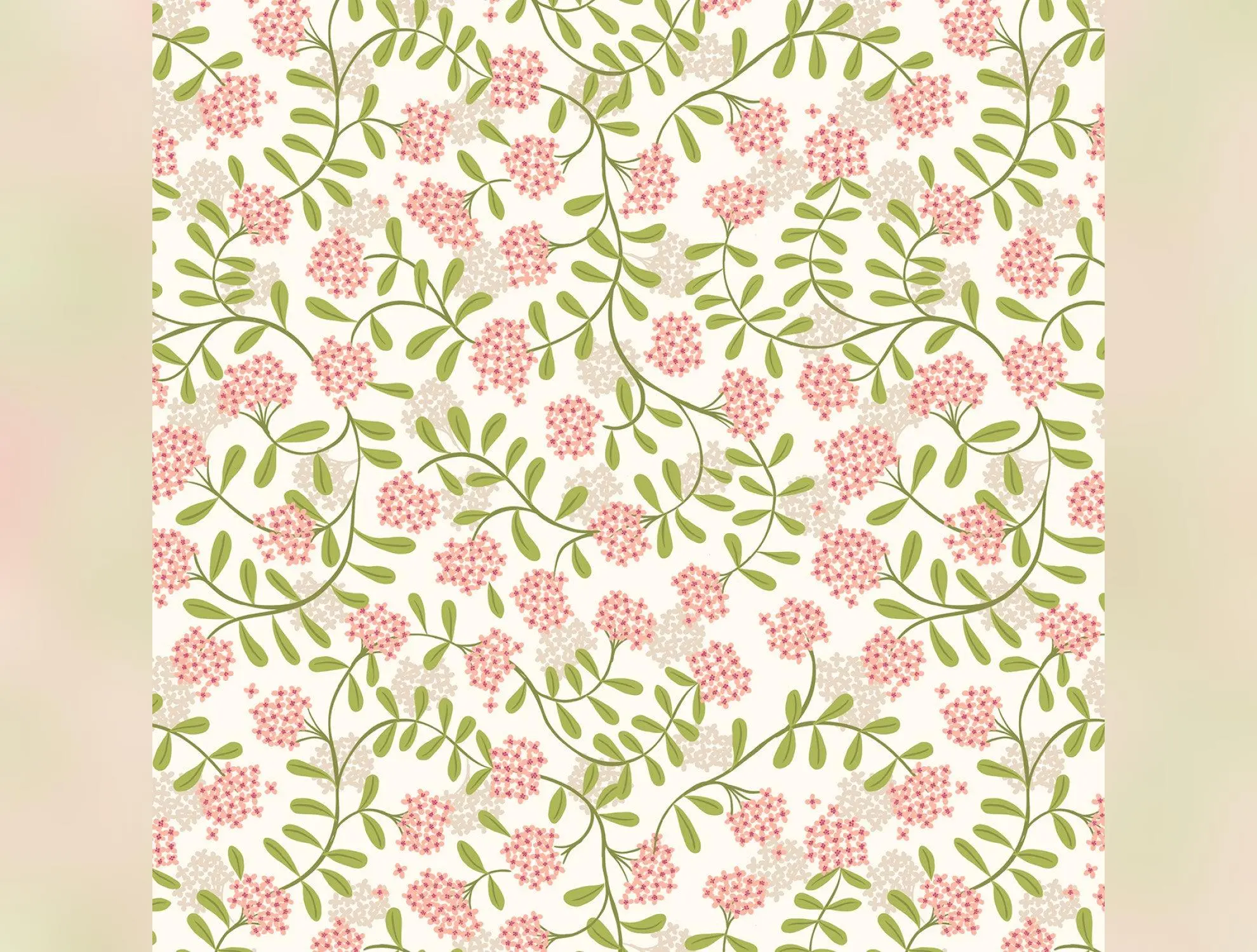 Clearbury Down | Wild Thyme on Cream by Lewis & Irene | A816.1