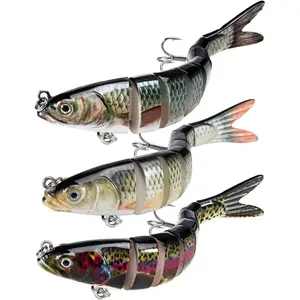 Fishing Lures for Bass Trout Topwater Multi Jointed Swimbaits Slow Sinking Bionic Swimming Lures Bass Freshwater Saltwater Bass Lifelike Fishing Lures Kit