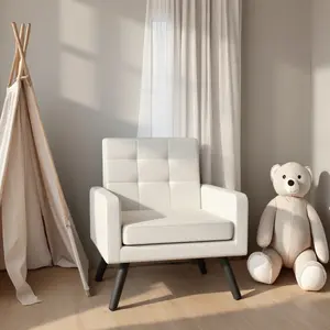 Modern Accent Sofa Chair – Comfy Single Seat for Living Room or Office，Sturdy Aluminum Legs