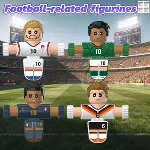 2026 Hot Football Figurine Set, Mini Soccer Ball + Figure + Stand, Desktop Decoration, Game Accessory, Boy Gift, Fan Essential,soccer toy，soccer toys，soccer board game，soccer goal，soccer games for kids 8-12