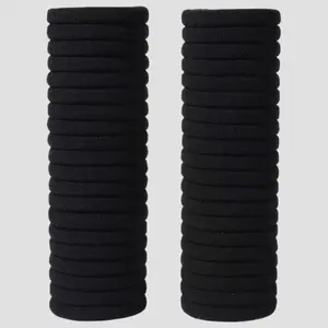 Black Elastic Hair Ties, 100PCS Hair Rubber Bands No Damage, Small Hair Bands for Thick Ponytail Women, Hair Accessories, Comforts No Slippage Suitable for Different Occasions