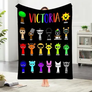 Colorful Cartoon Sprunki Blanket Soft Throw for Kids Beds Sofas Wonderful Gift Funny Blanket Suitable for beds and sofas can also be given as a gift