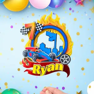 Race Car Cake Topper, Race Car Custom Birthday Cake Topper, Racing Theme Birthday Two Fast Cake Topper, Fast One Cake Topper, 2 Fast Cake