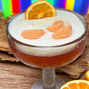 Sweet Orange Martini Citrus Scented Non-Toxic Wax Candle for Home Decor Bright Zesty Aroma Housewarming Gift