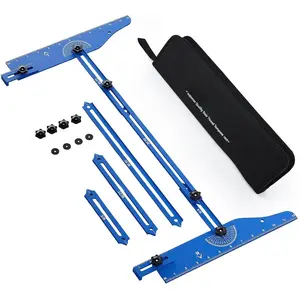 Stair Tread Template Tool, Solid Stair Measuring Tool, Upgrade  Stair Tread Jig, Adjustable Stair Tread Gauge Shelf Scribe Layout Tool for Stairs, Risers and  Drywall Blue