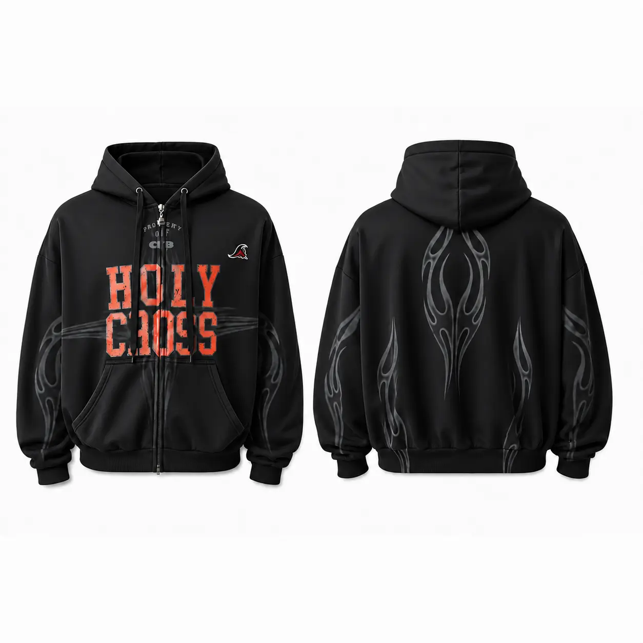 Holy Cross Zip Up - Black, Hellstar Hoodie Zip