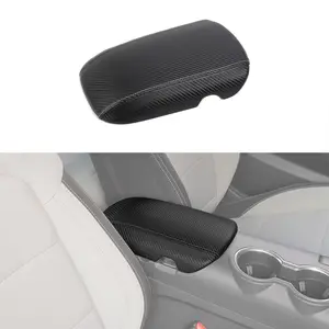 Car Armrest Box Pad, Center Console Storage Box Panel Cover Trim for 2015+ Ford Mustang Car Seat Organizer Car Seat Decorative