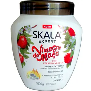 Skala Expert - Maca Vinegar Treatment Cream 1 Kg - Hydrating Moisturizer for Dry & Frizzy Hair, Reduces Porosity & Rebuilds Damaged Hair