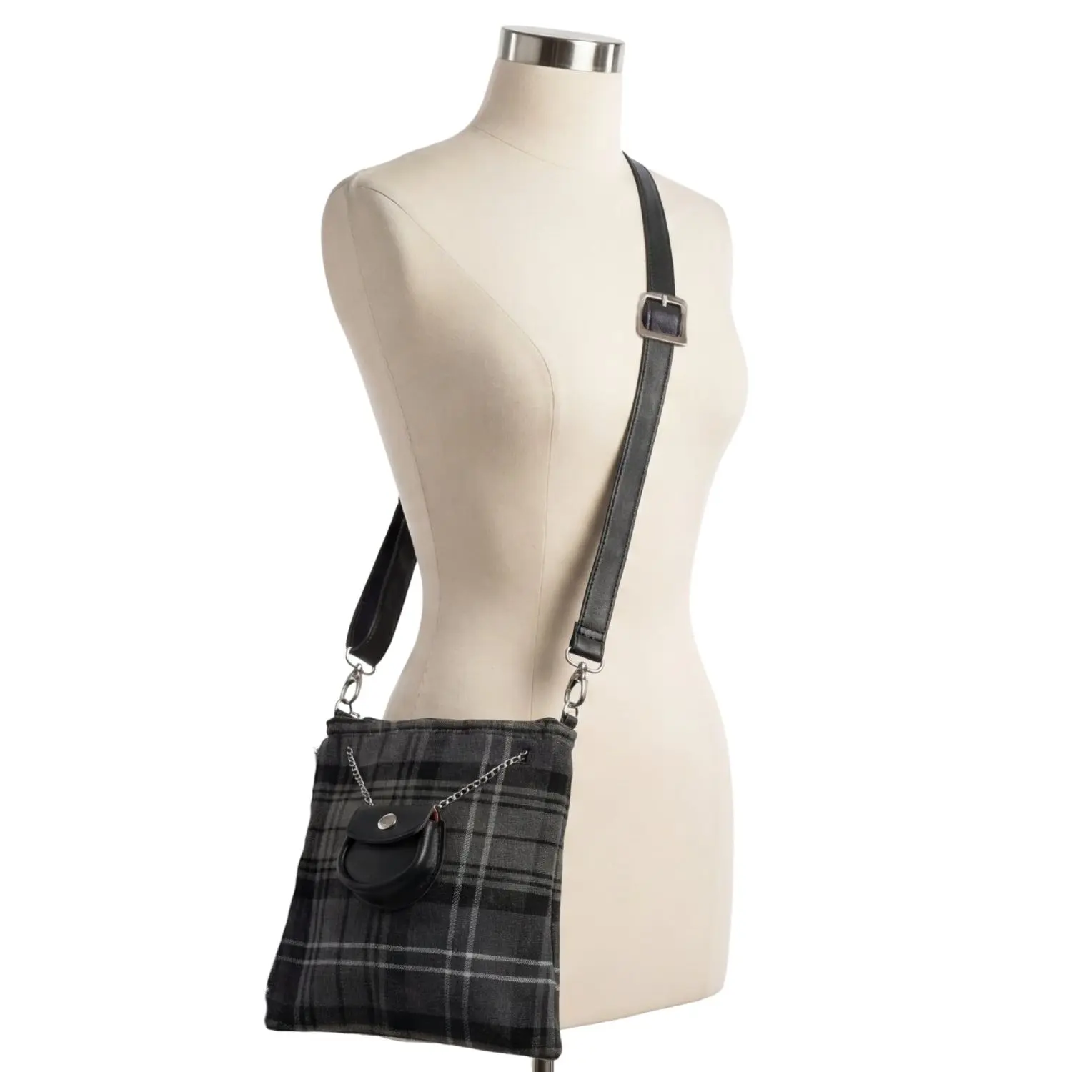 Women's Hamilton Gray Tartan Pattern Crossbody Purse, Stylish Party Style Purses Crossbody Bag for Luggage & Bags Collection