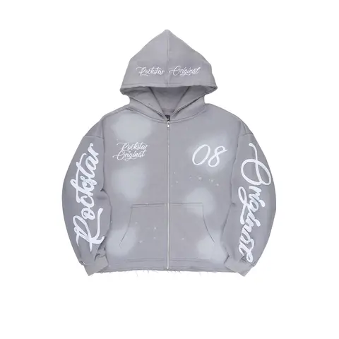 Hanif Vintage Grey Zip Up Hoodie