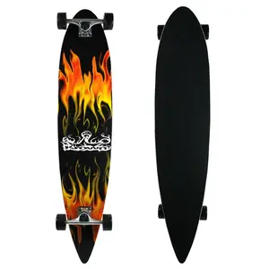 Krown Longboard Complete Pintail Red Flame