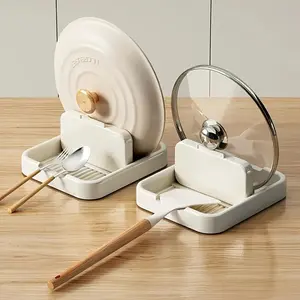 Kitchen pot cover rack countertop foldable rack for spoon cooking shovel pot shovel rack