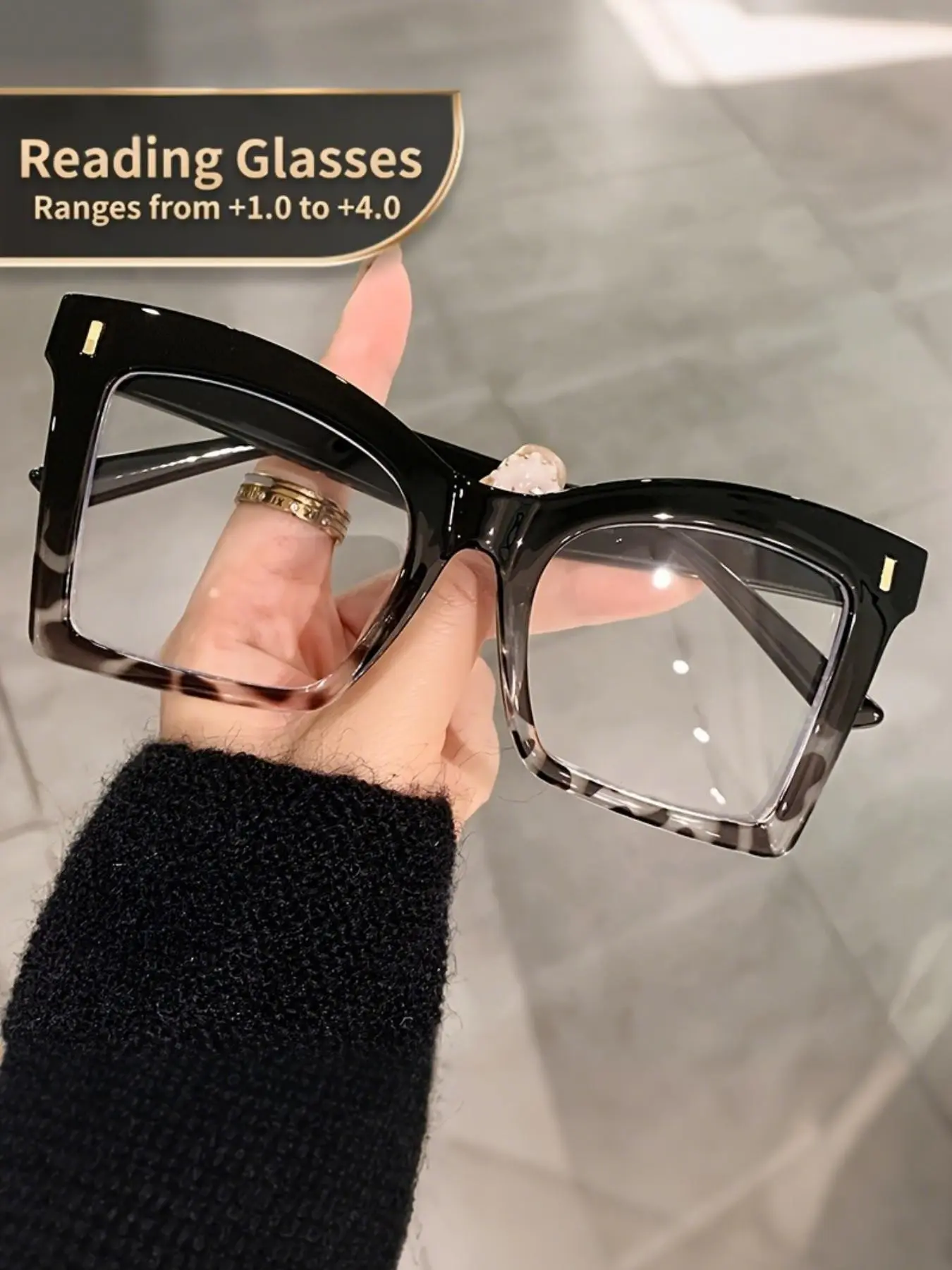 Fashion Reading Glasses, Protection Reader Eyeglasses for Men and Women Stylish Comfortable Lenses,christmas gifts, Square frame eyeglasses, Square eyed glasses, Eyewear Glasses